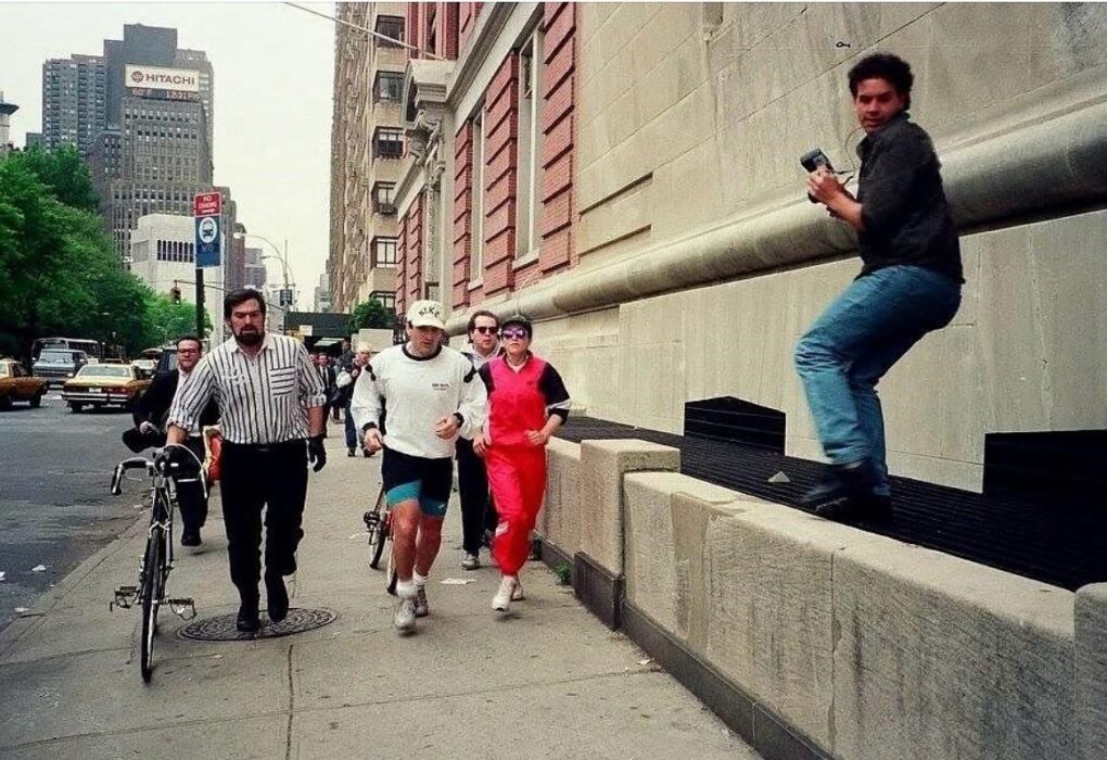 Мадонна на пробежке вдоль Центрального парка в Нью-Йорке, 1988 год