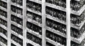 Фото: cтроители Chase Manhattan Bank Tower, Нью-Йорк, 1960 год