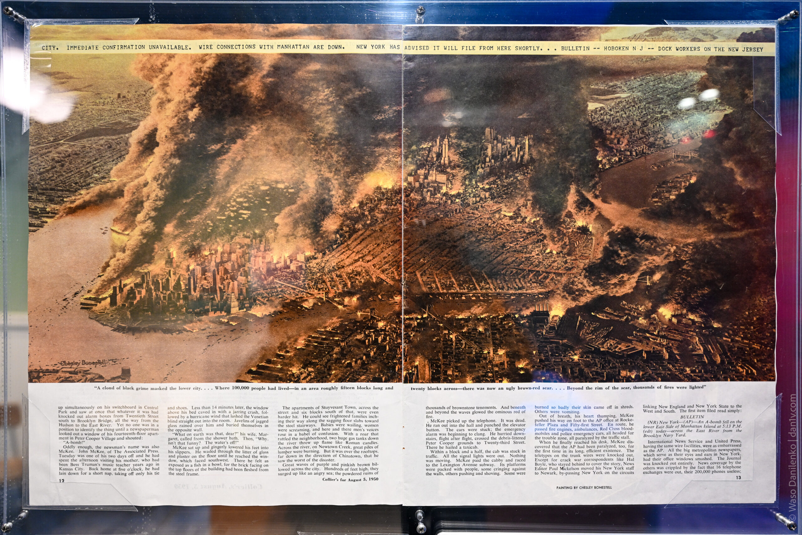 Чесли Боунстелл: Иллюстрация атомной катастрофы в Нью-Йорке