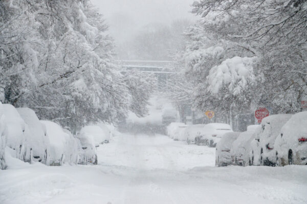 Снег в Нью-Йорке — фото