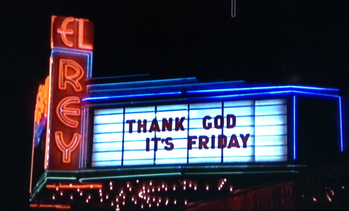 Фраза «TGIF» или «Thank God It's Friday!» — «Слава Богу, Пятница!»