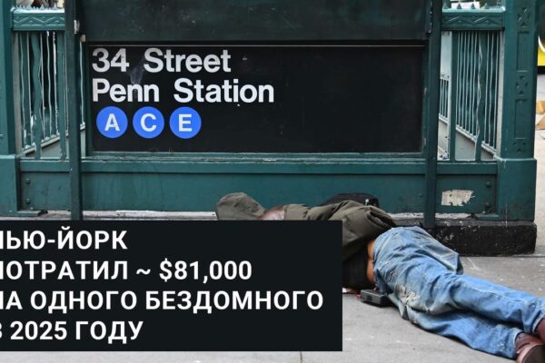 Нью-Йорк потратил $81,000 на одного бездомного в 2025 году